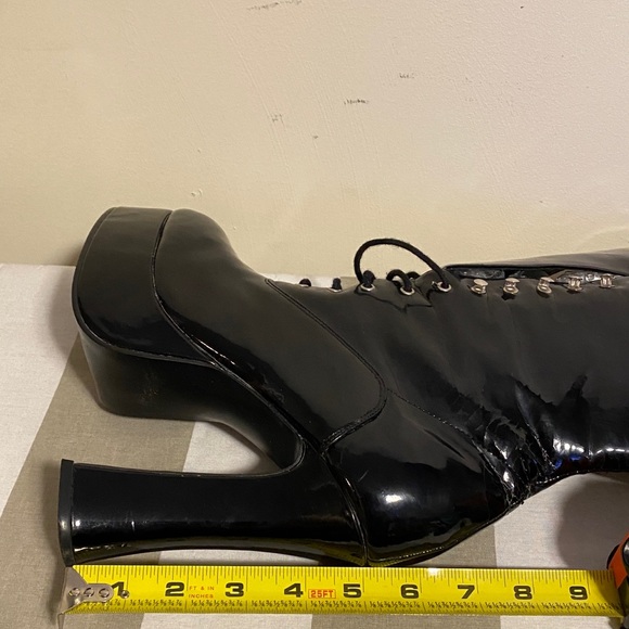 Neiman Marcus pvc vinyl shinny boots - Picture 9 of 11